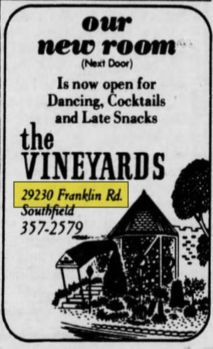The Vineyards - Apr 1974 Ad